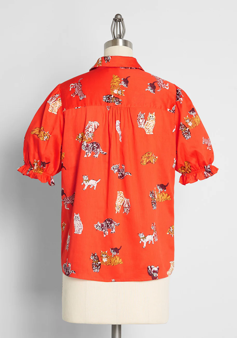 Brighter Days Puff Sleeve Shirt - Olabens