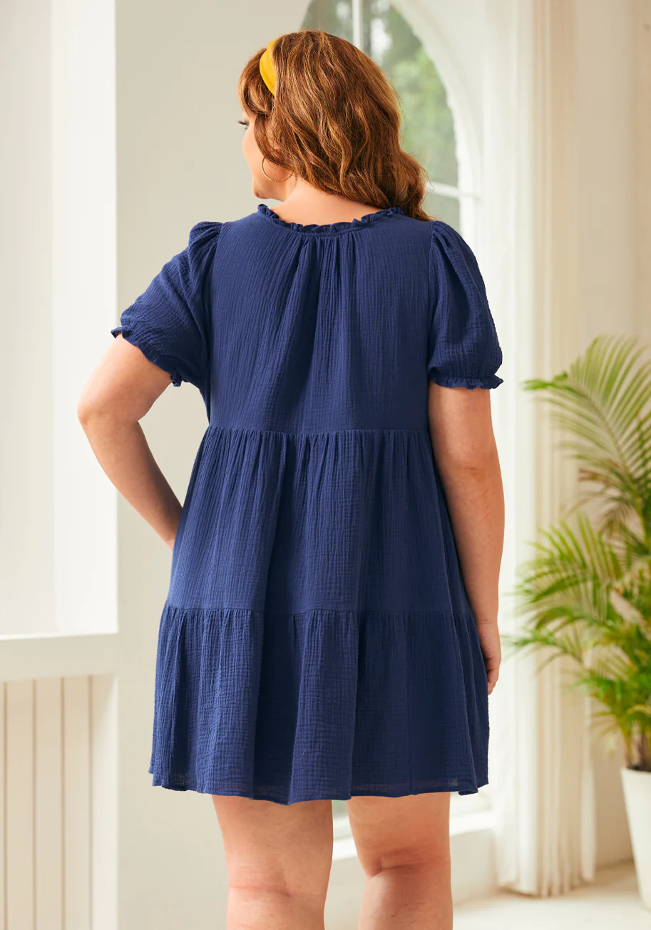 Sunshine Serenade Babydoll Dress - Olabens