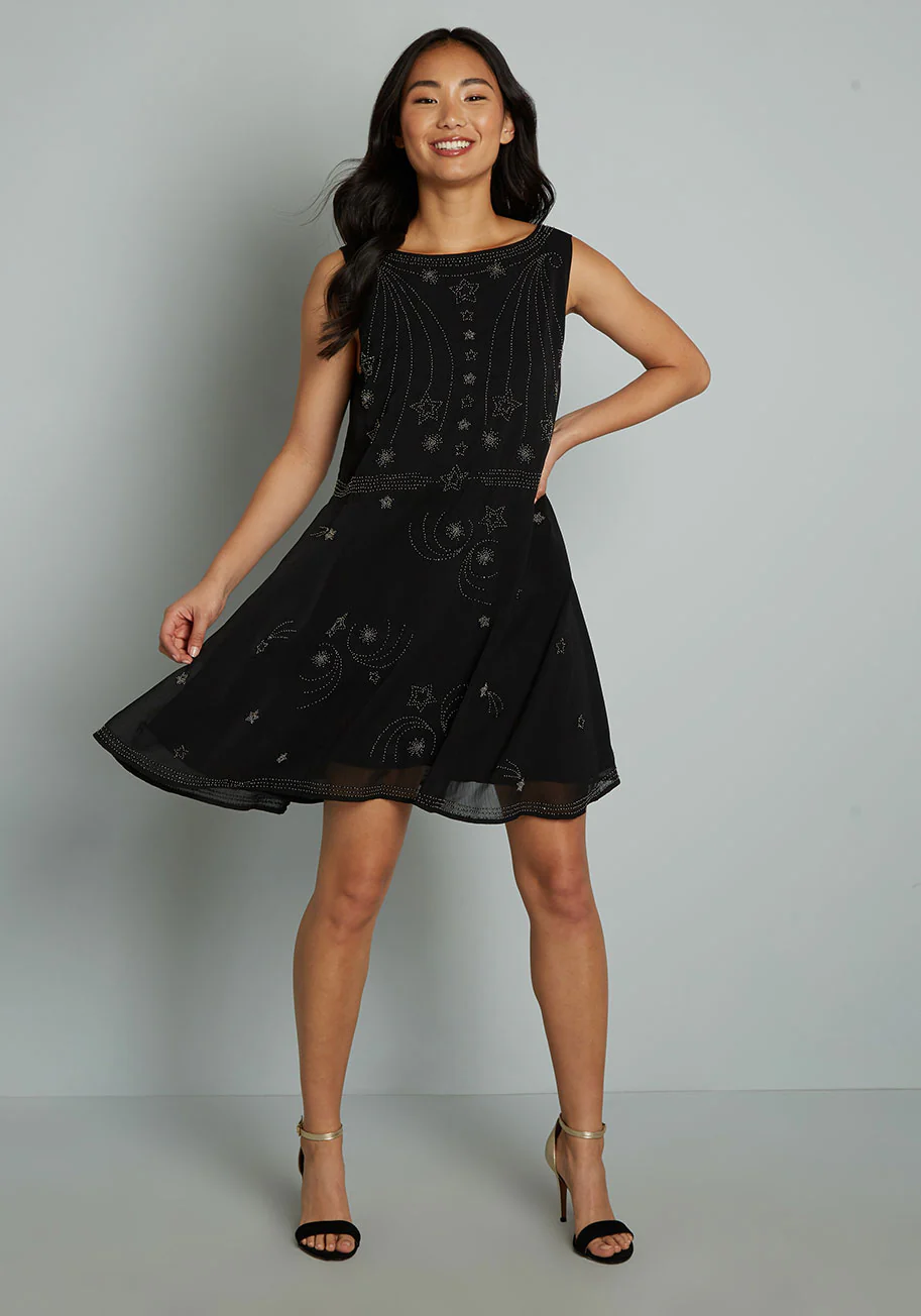 Leave Them Starstruck Shift Dress - Olabens