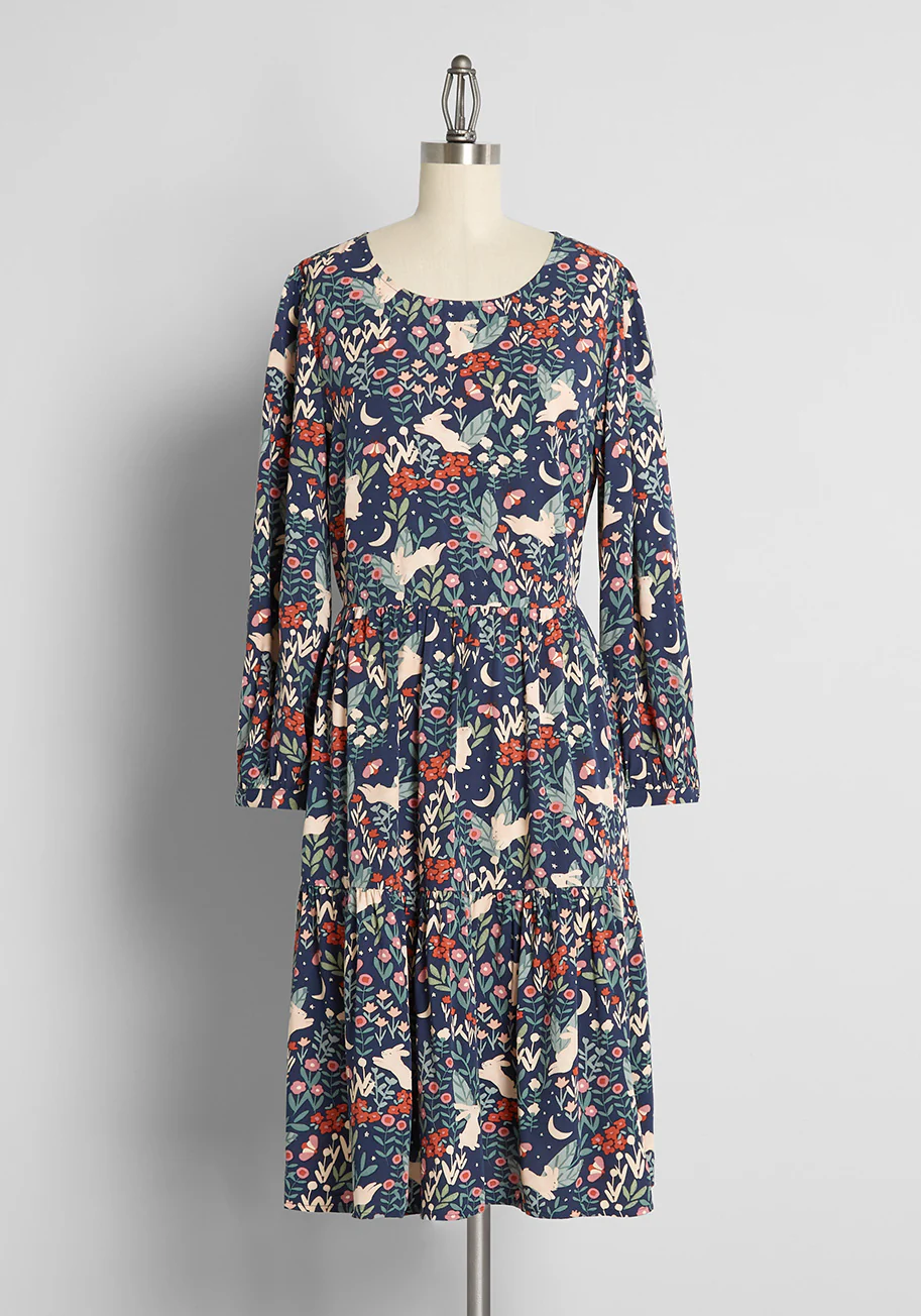 Moonlit Meadow Hijinx Tiered Dress - Olabens