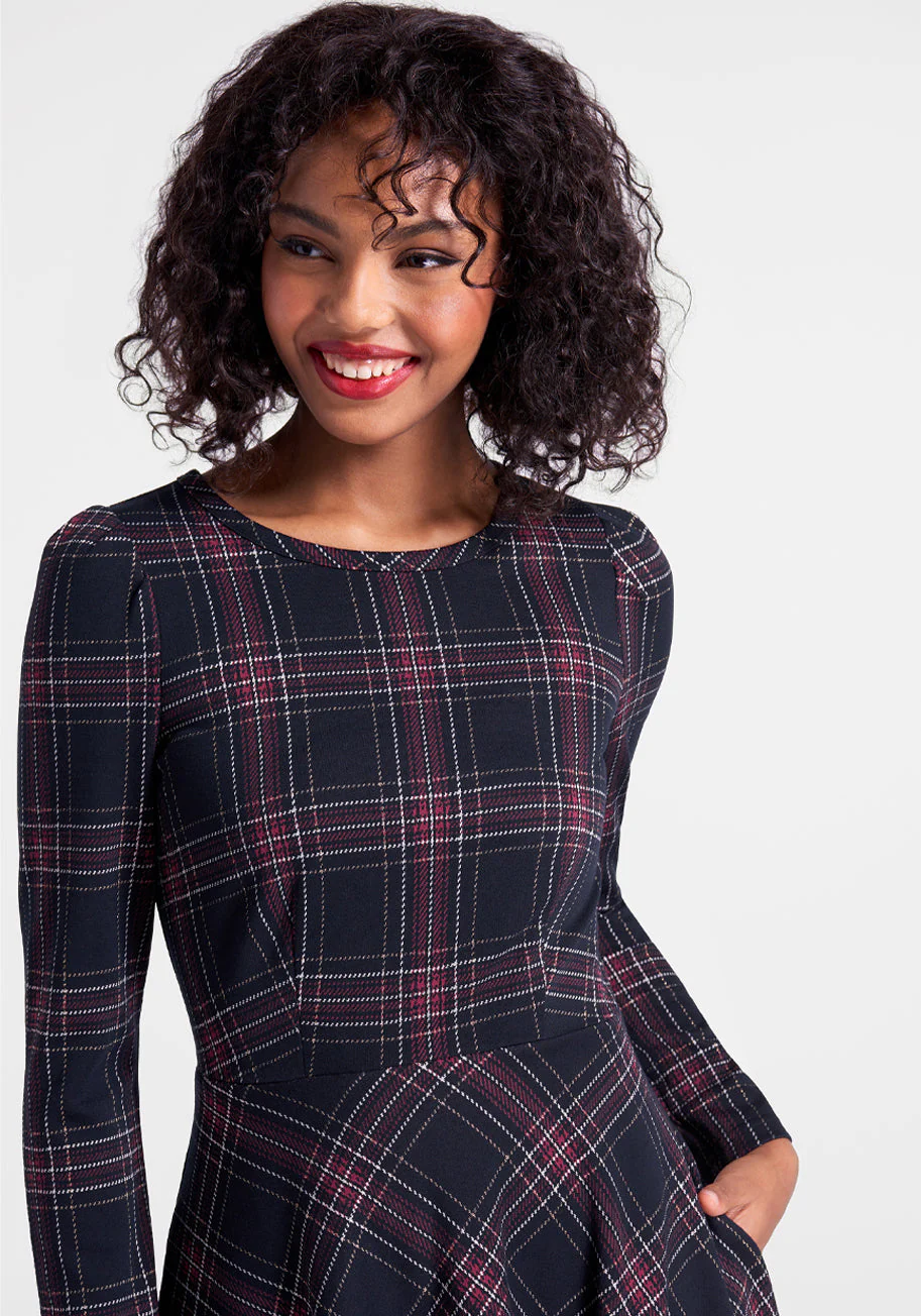 With Wits to Match Fit and Flare Dress - Olabens