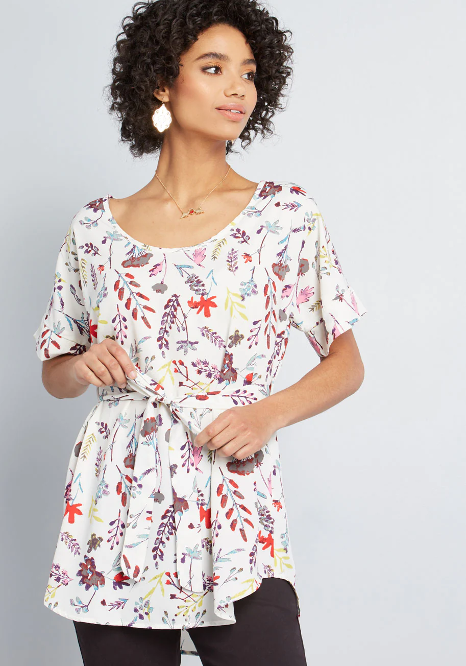 Medium Format Memory Tunic in Sprigs - Olabens