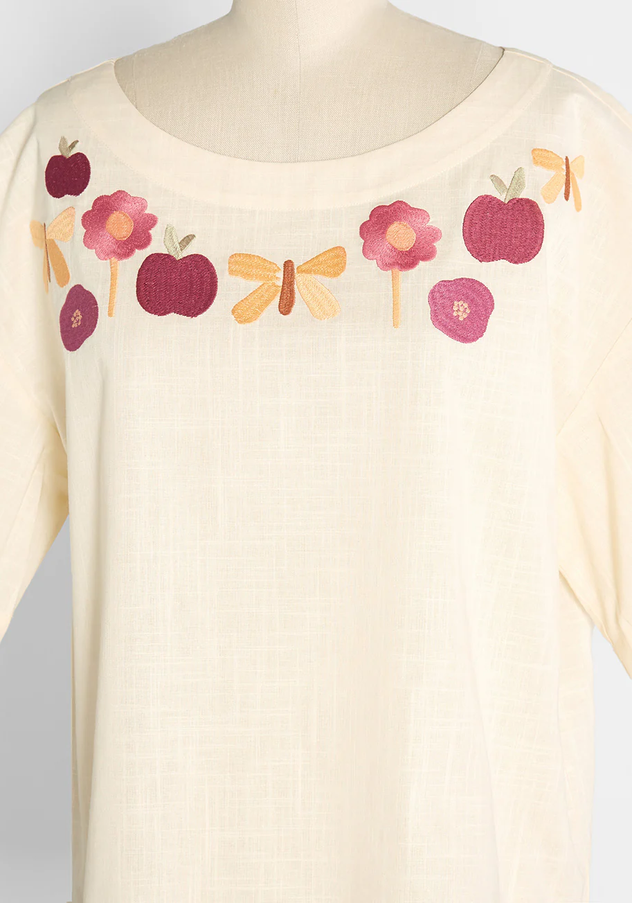 Nature's Bounty Embroidered Top - Olabens