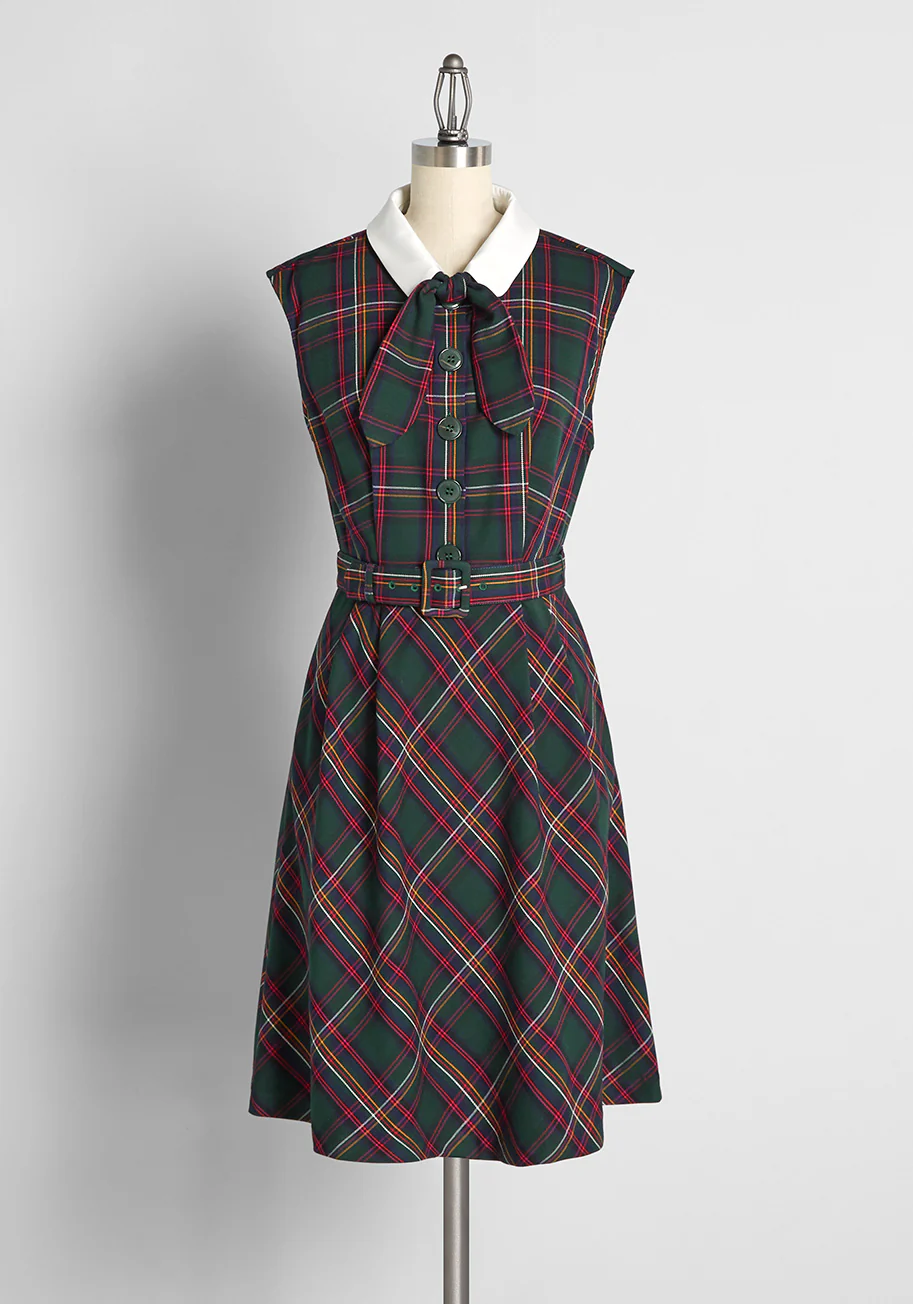 Prep School Posh Fit And Flare Dress - Olabens