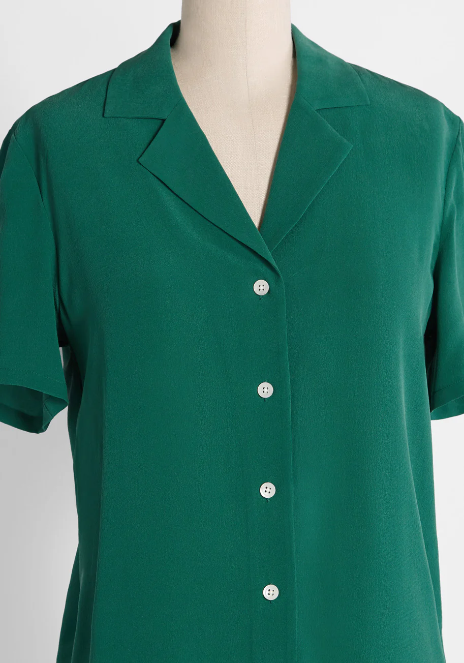Call It a Classic Silk Camp Collar Shirt - Olabens