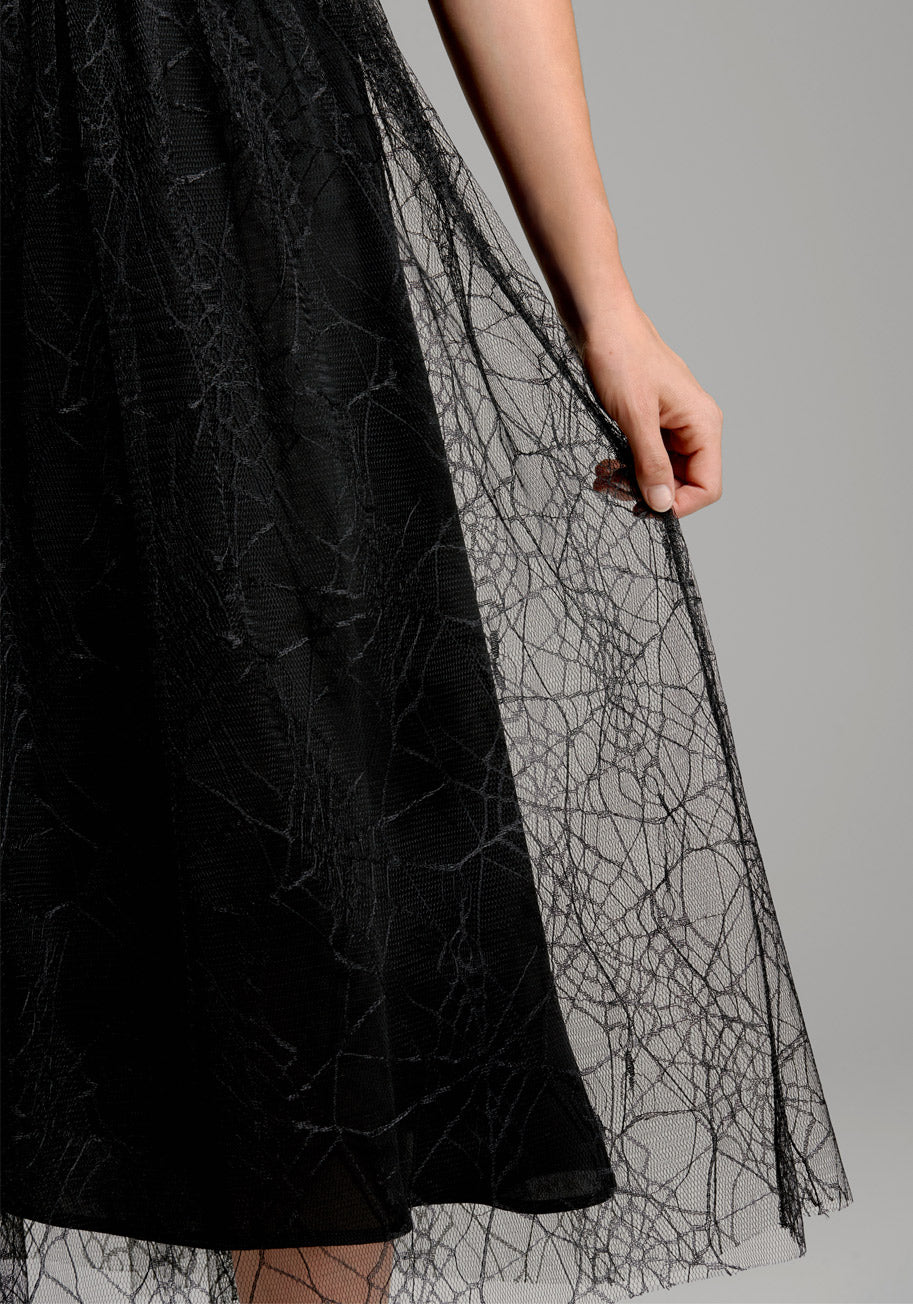 Along Came A Spider Midi Skirt - Olabens