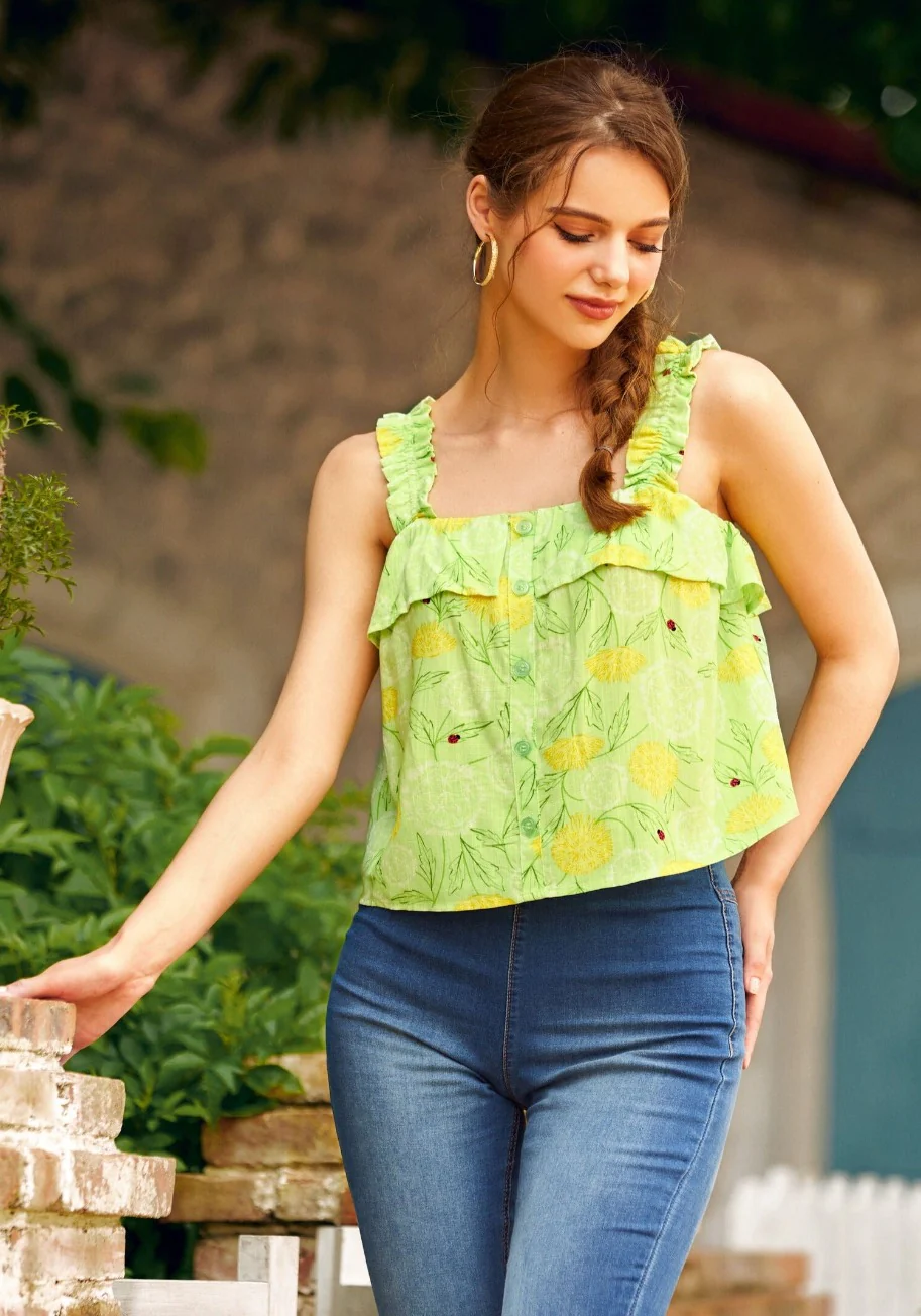 Radiant Ruffle Top - Olabens