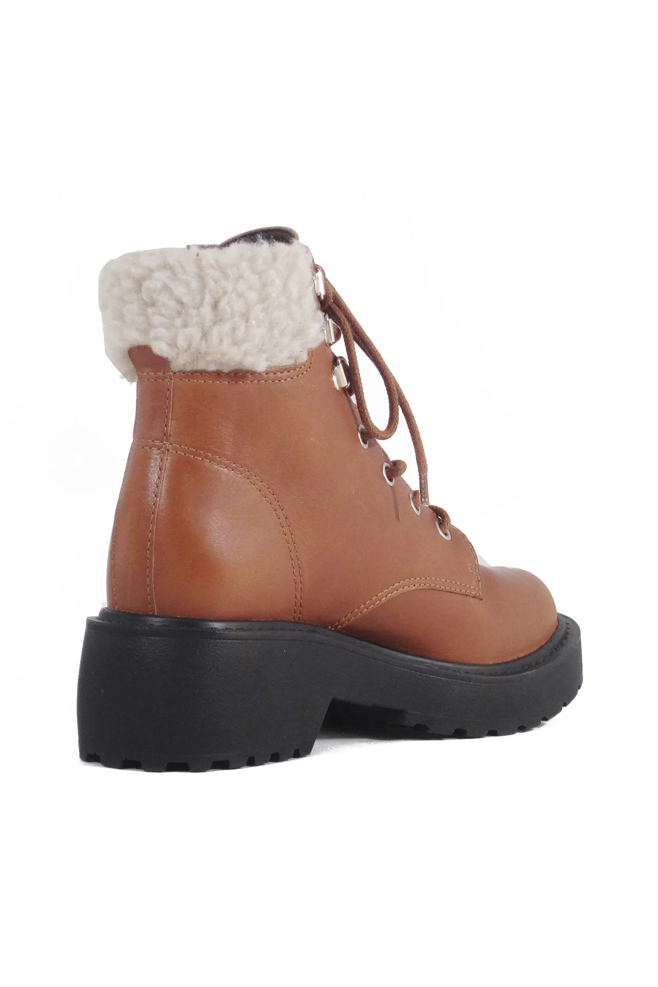 Seal Combat Boots with Shearling - Olabens
