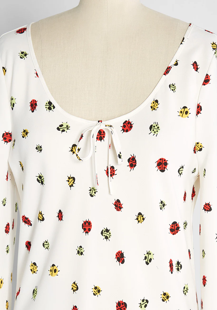 Swarming in Ladybugs Mini Dress - Olabens