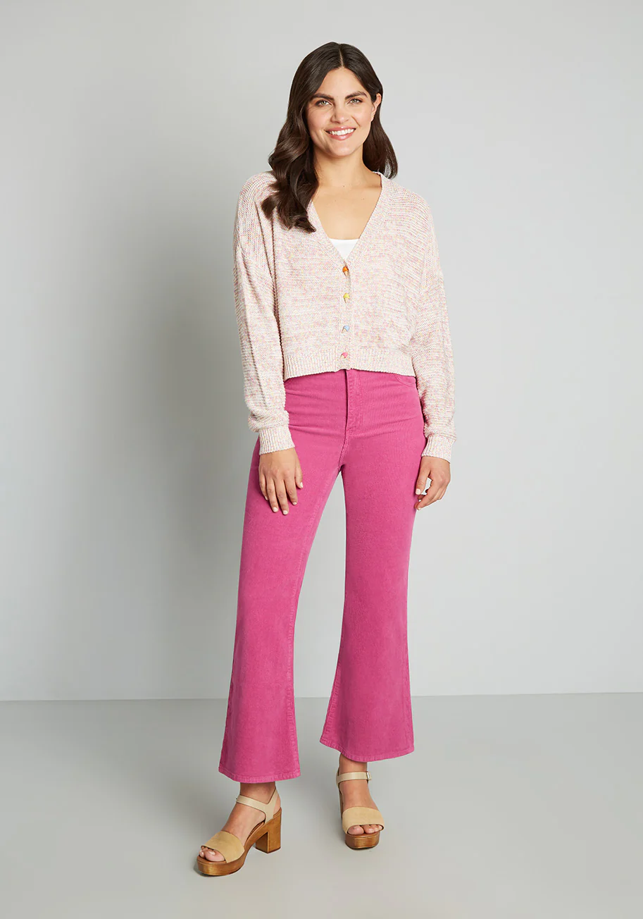 Walk The Sweet Talk Corduroy Cropped Pants - Olabens