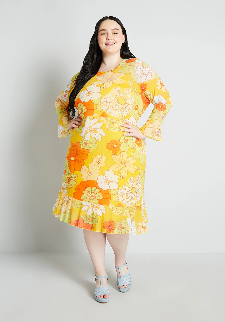 Tropicana Isle Mesh Midi Dress - Olabens