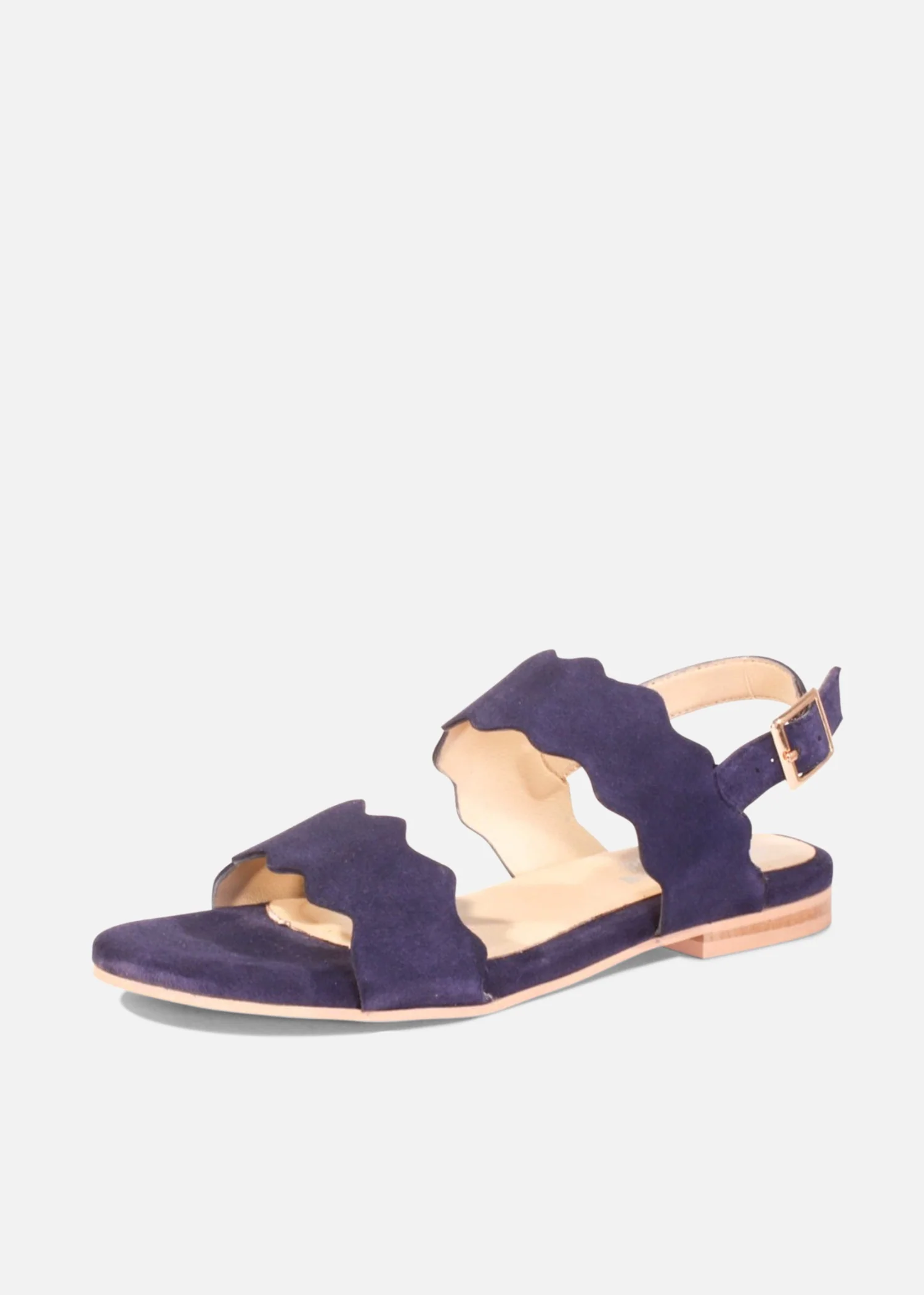 Jarden Suede Scallop Sandals - Olabens