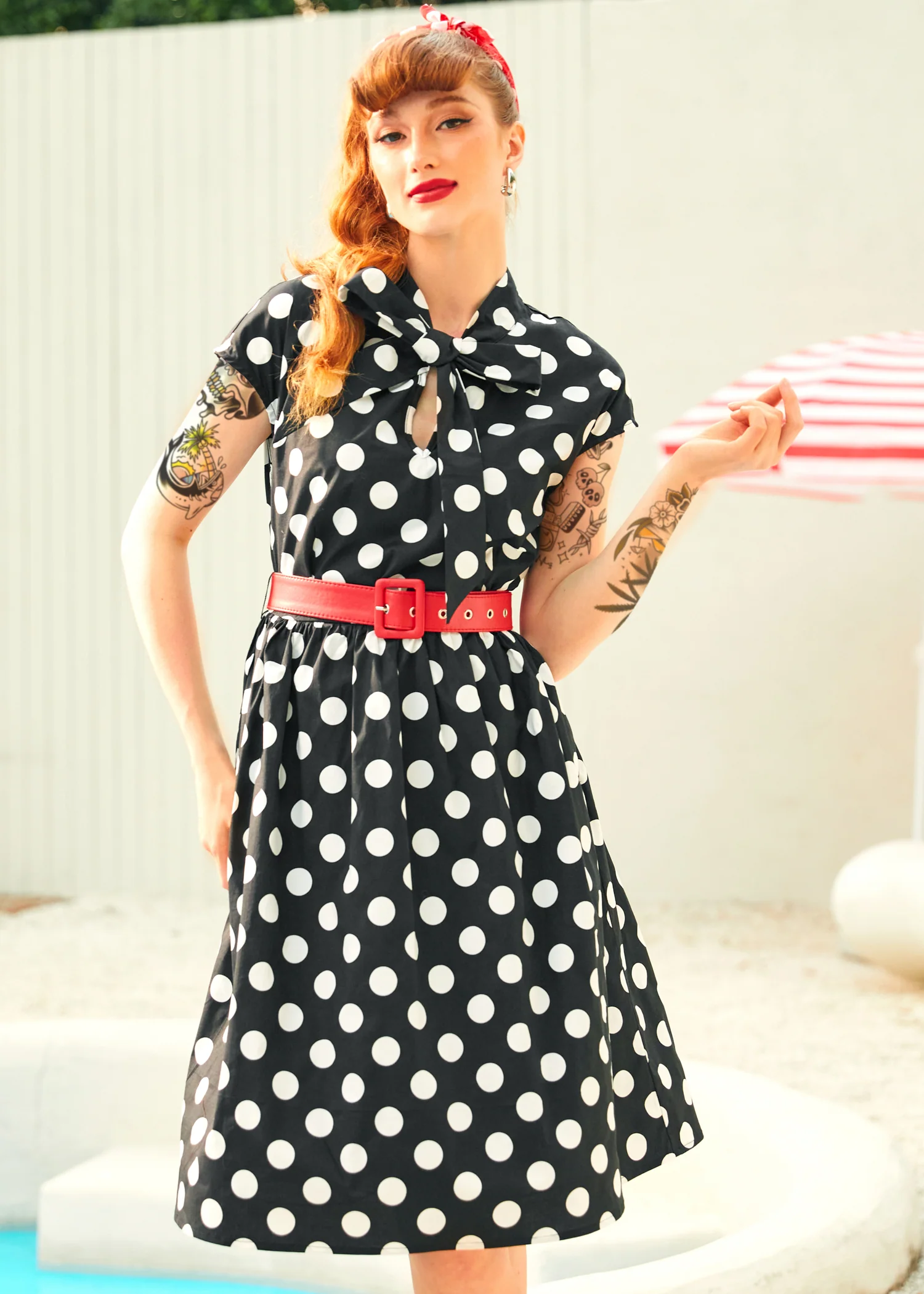 A Cult Classic Cap Sleeve Belted Dress - Olabens