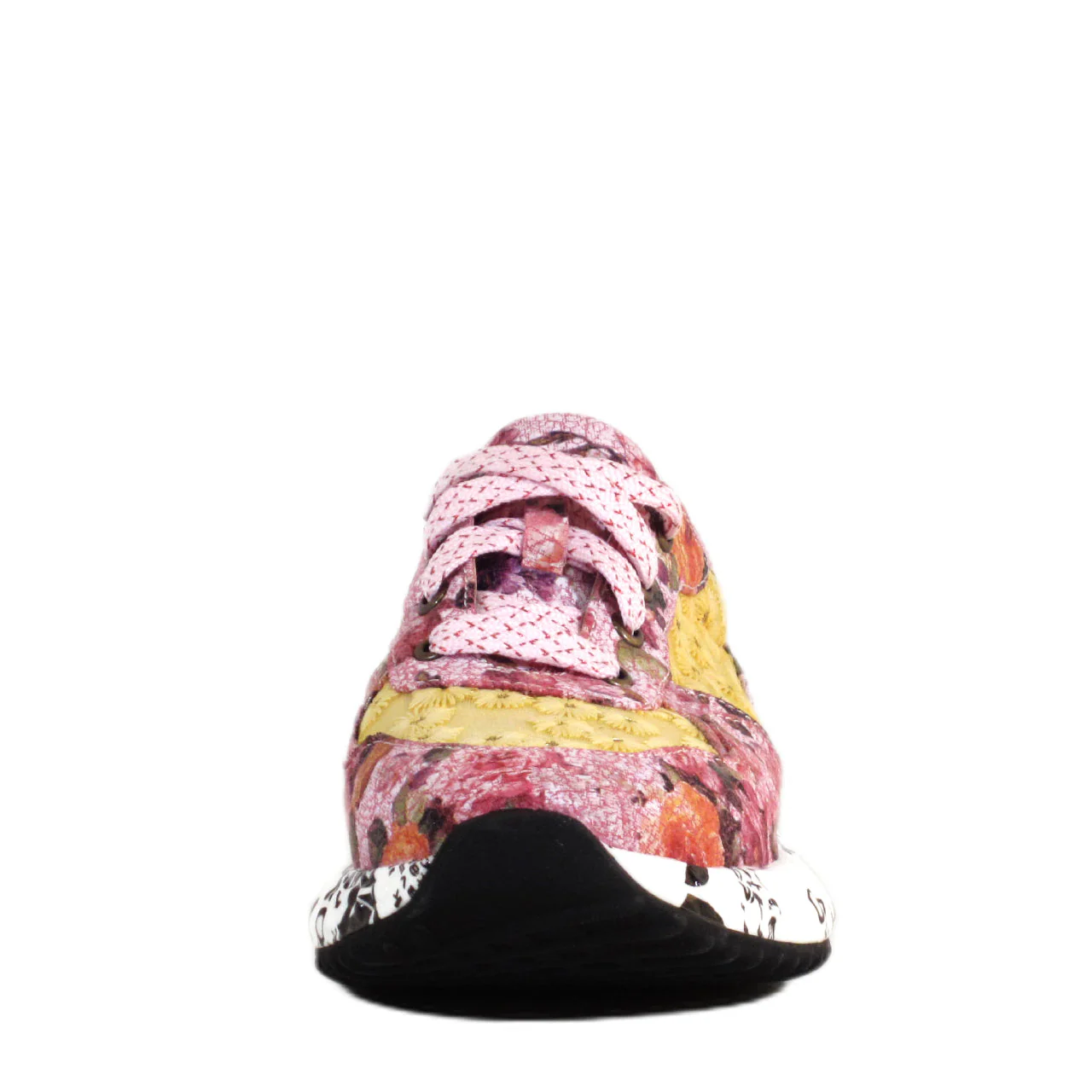 Pinky Floral Dad Sneakers - Olabens