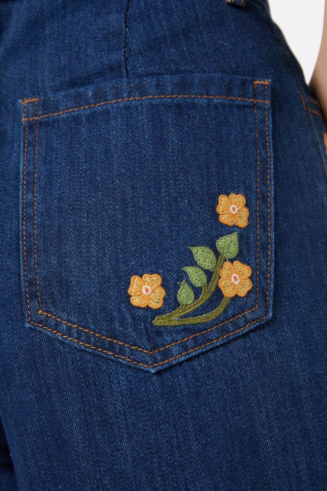 Flower Child Embroidered Jean - Olabens