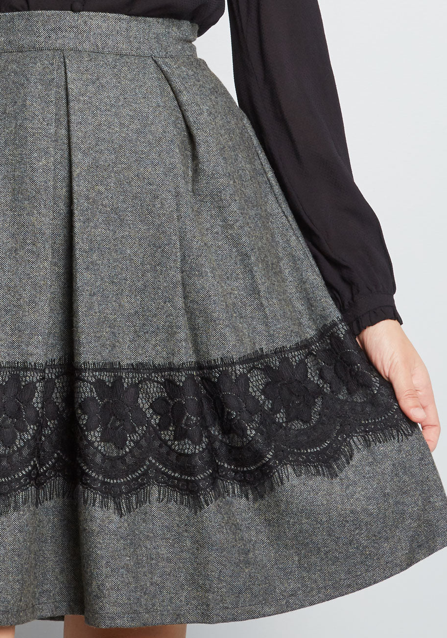 Whirl Record A-Line Skirt - Olabens