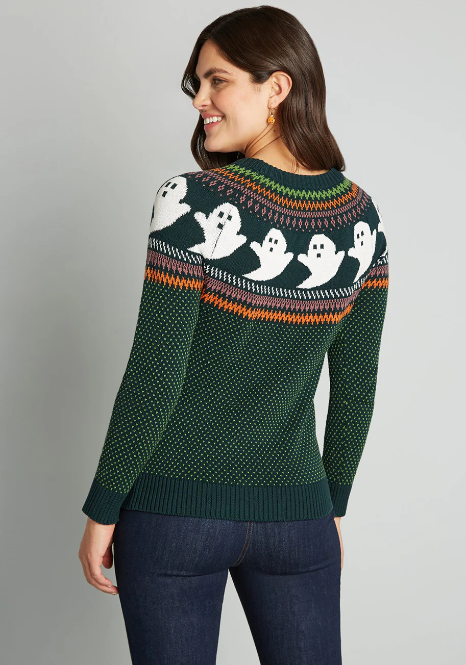 You've Been Ghosted Fair Isle Sweater - Olabens