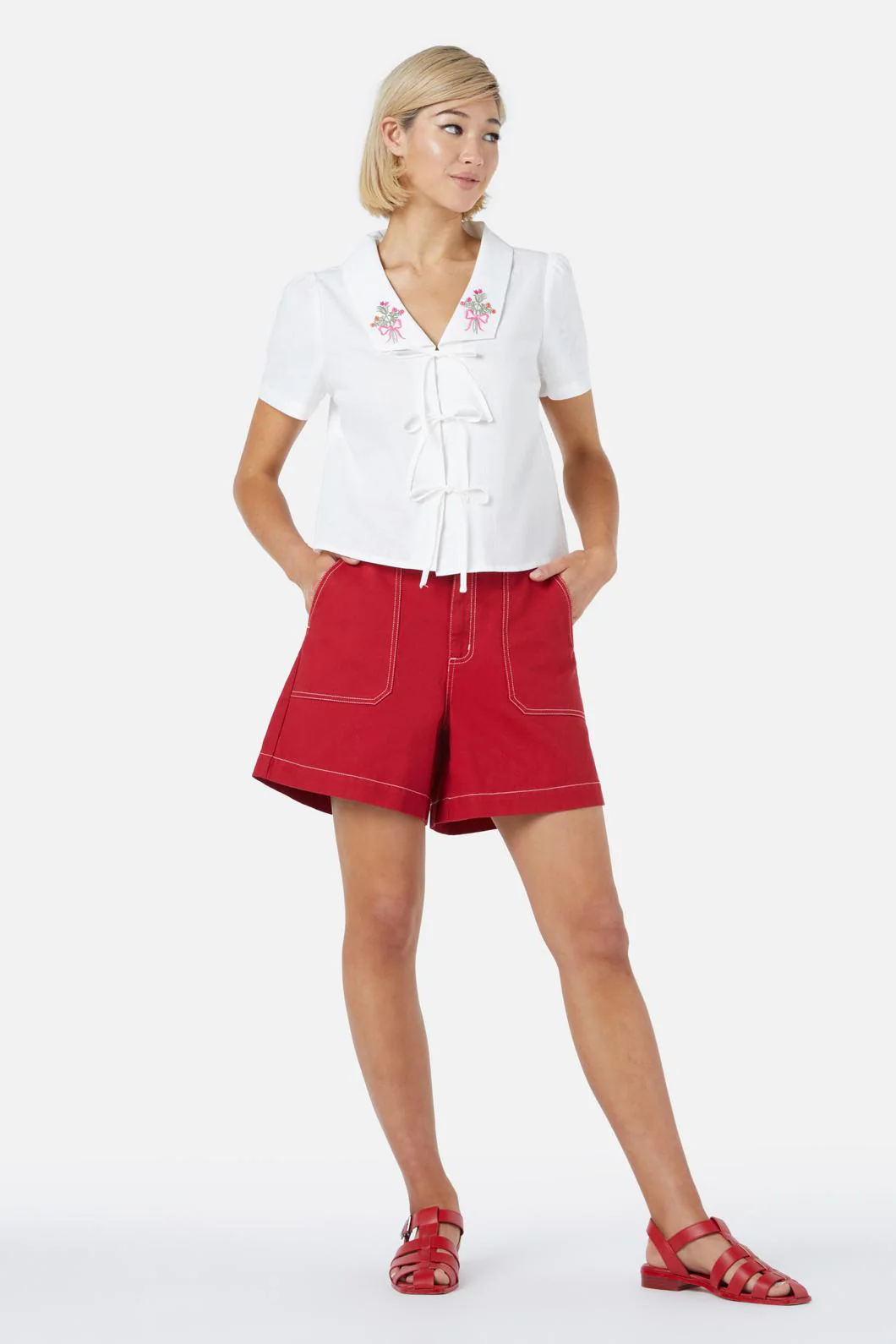 Beautiful Bow Tie Blouse - Olabens