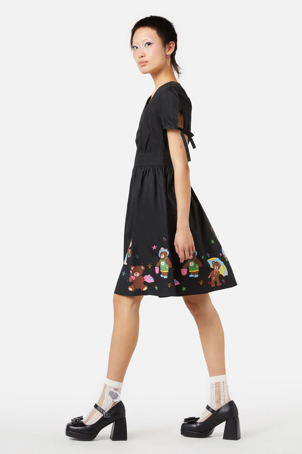 Teddy Bear Border Dress - Olabens
