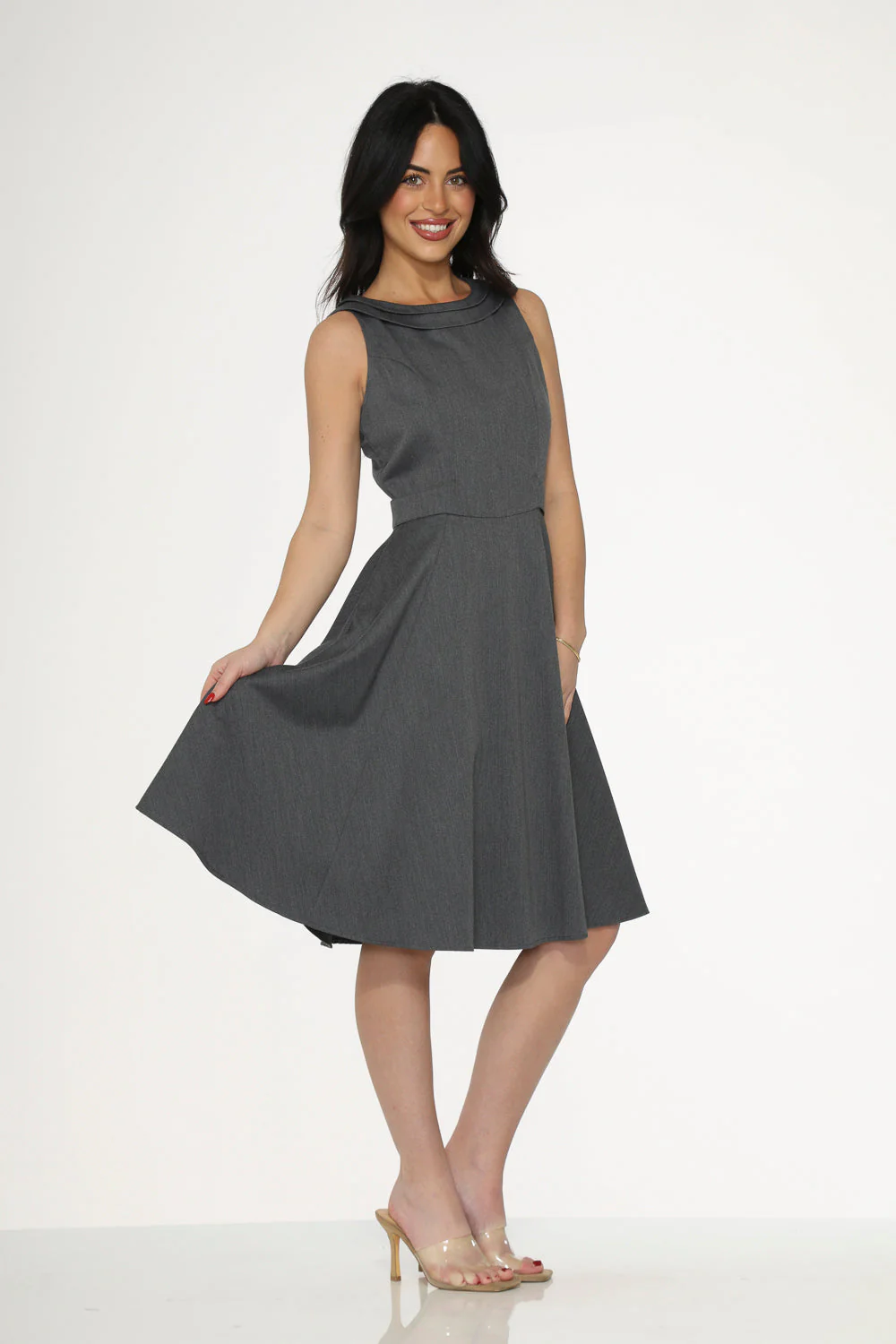Grey Swing Dress - Olabens