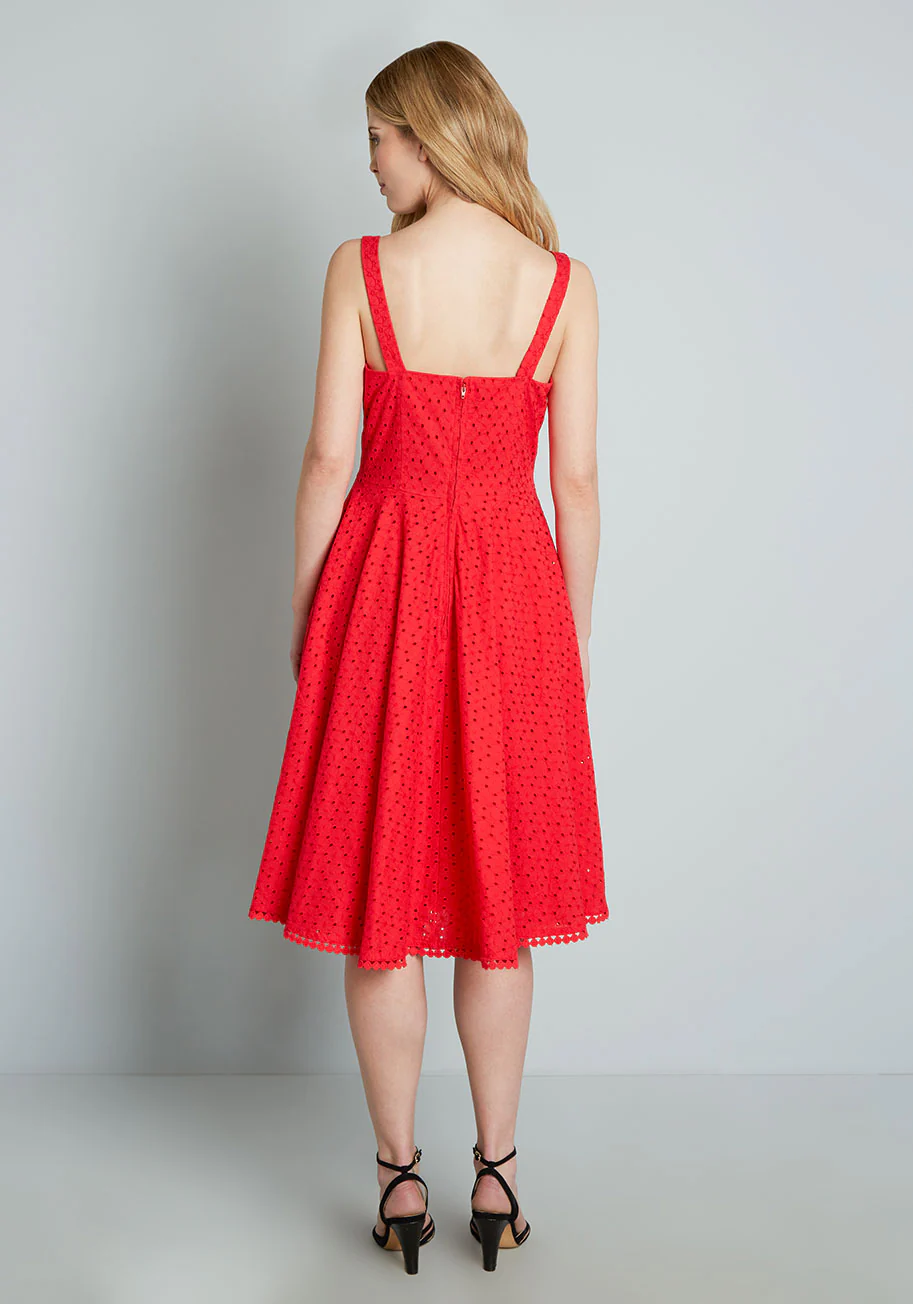 Anglaise For Days Fit And Flare Dress - Olabens