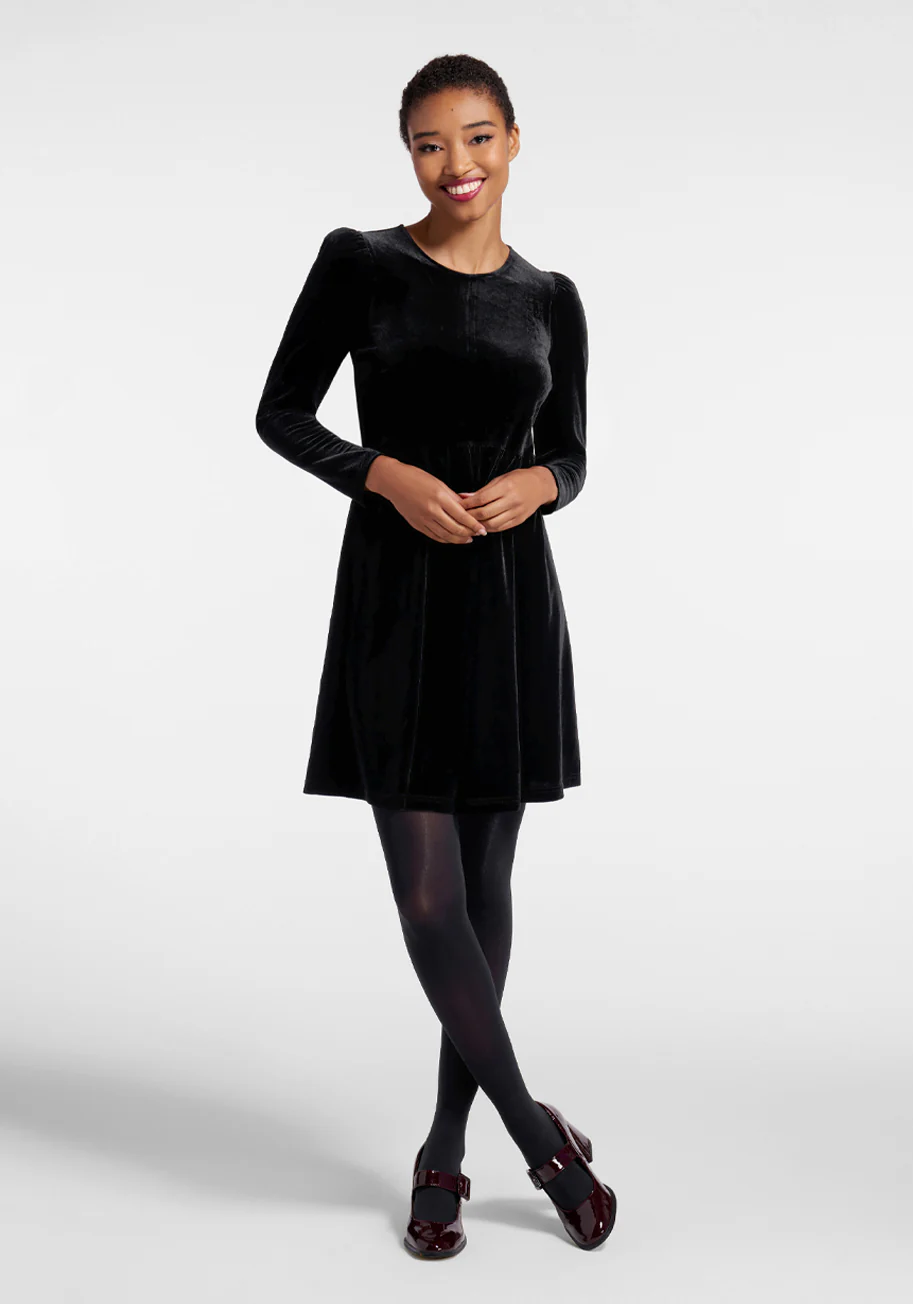Crushing On You Velvet Skater Dress - Olabens