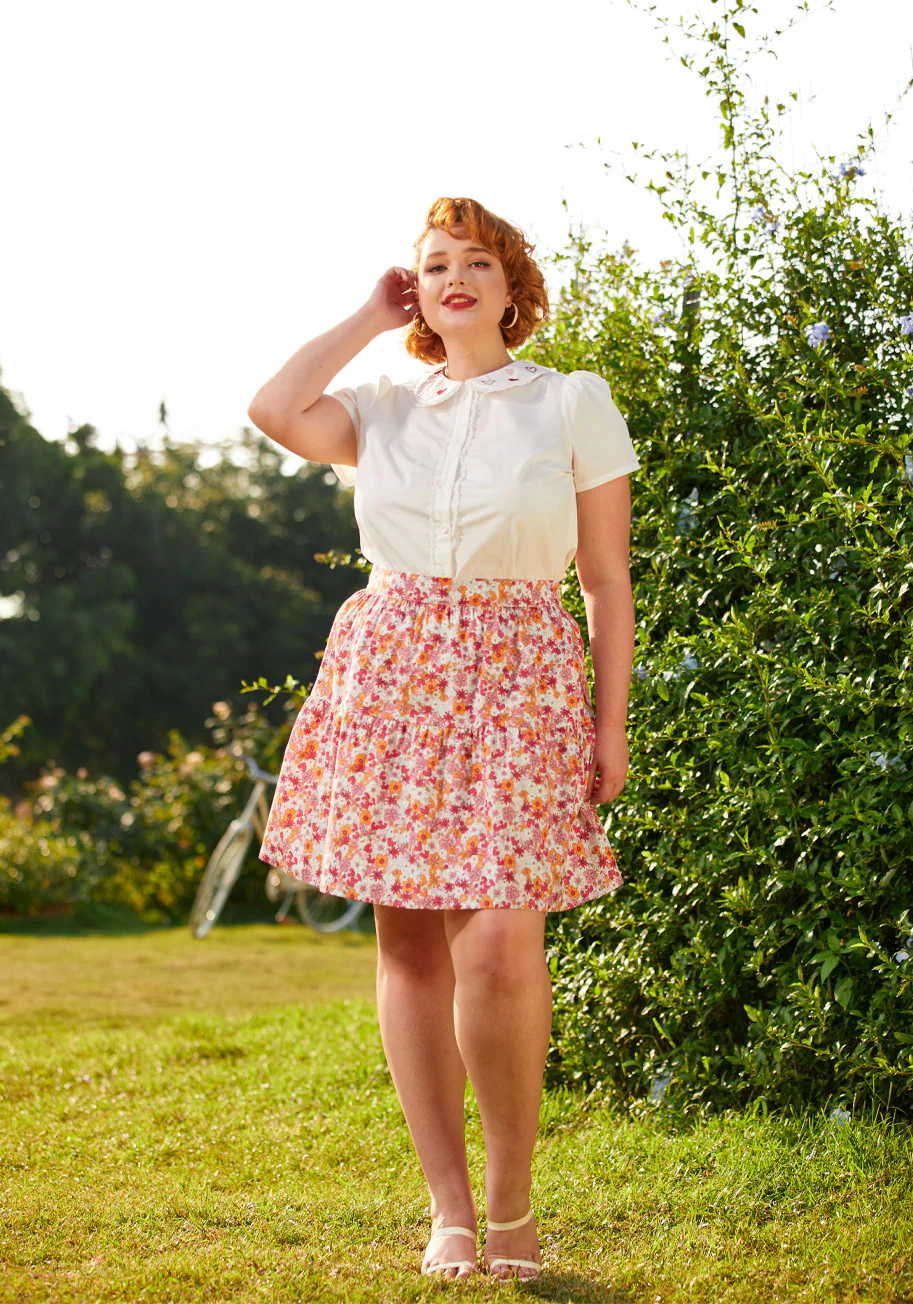 Dolls On Parade Tiered Skirt - Olabens