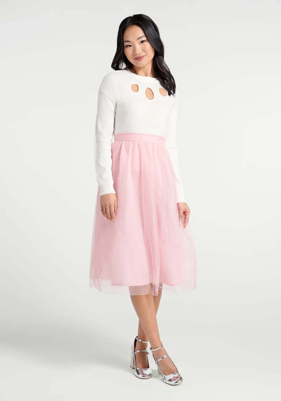 Spotted Across The Room Skirt - Olabens