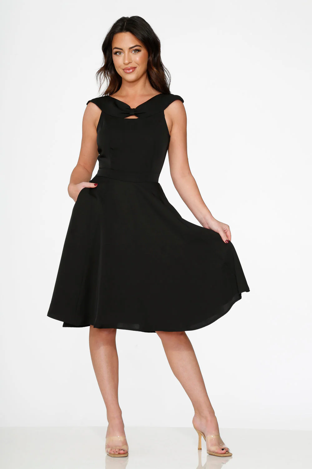 Black Occasional Swing Dress - Olabens