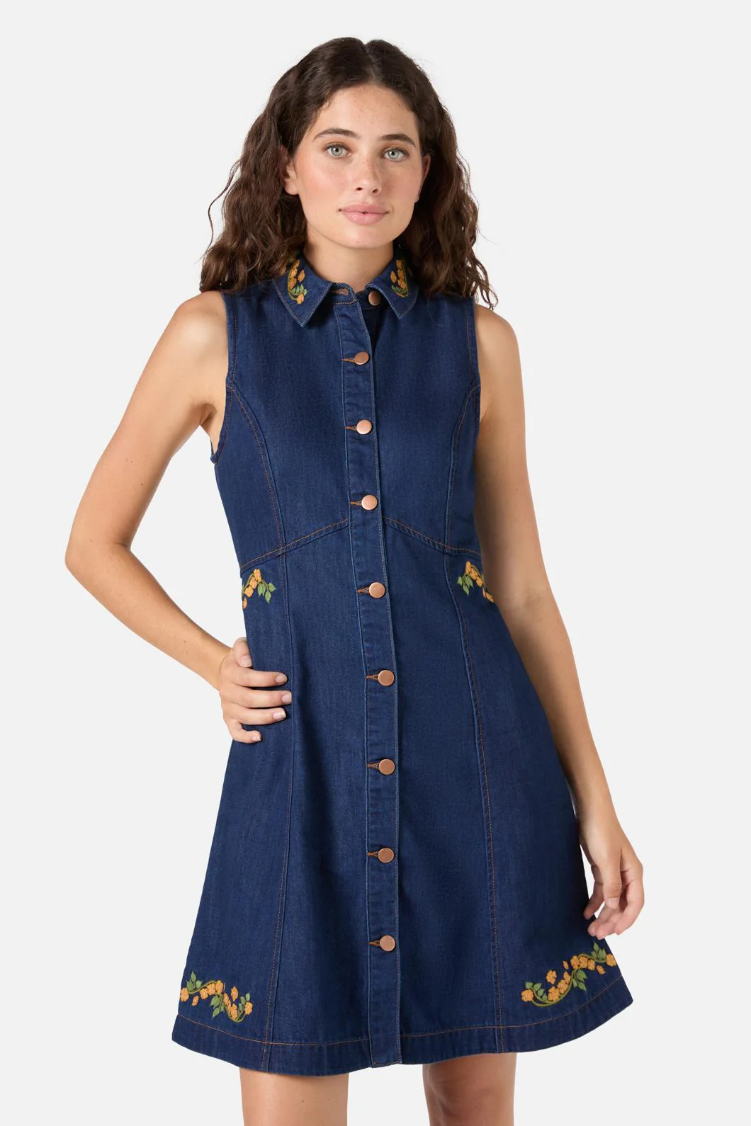 Flower Child Embroidered Dress - Olabens