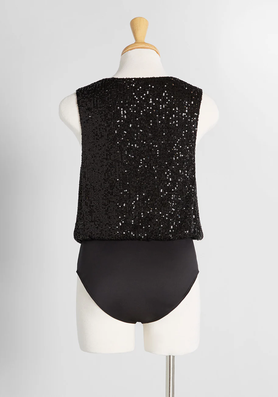 Sequins Are Forever Wrap Bodysuit - Olabens