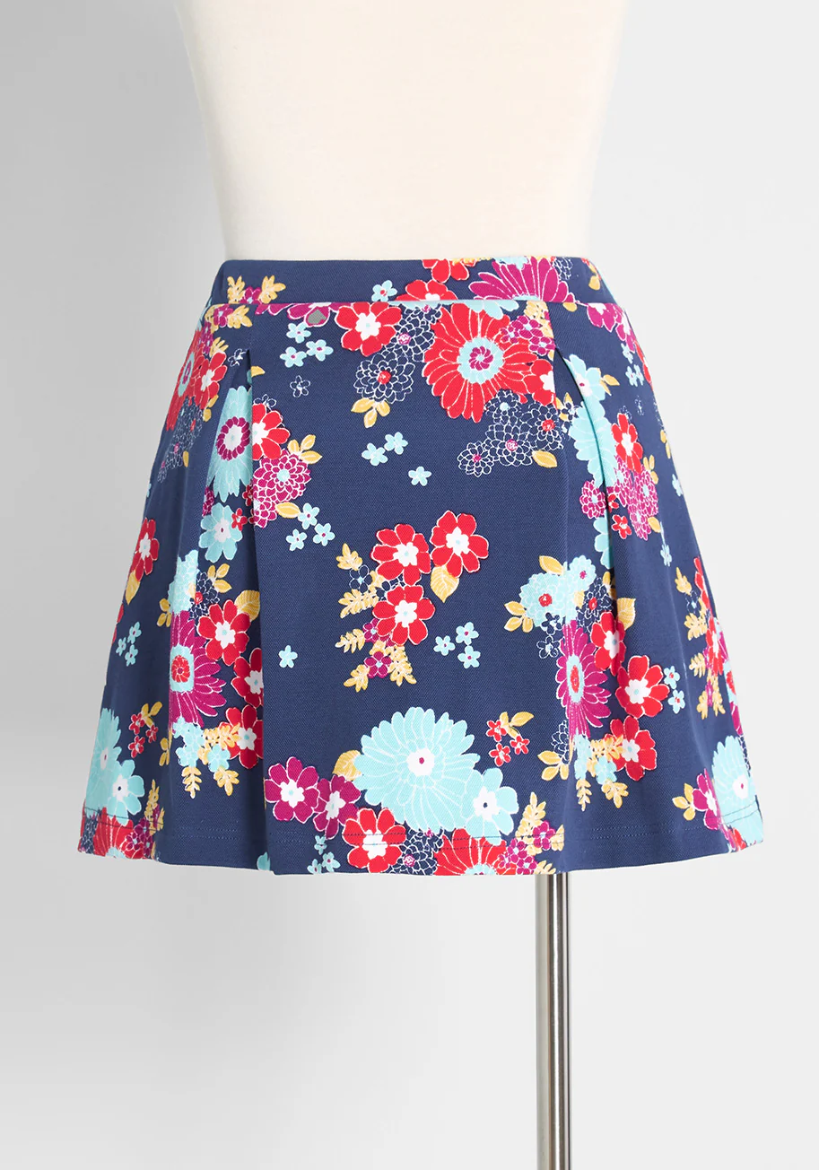 Keeping Score Pleated Skort - Olabens