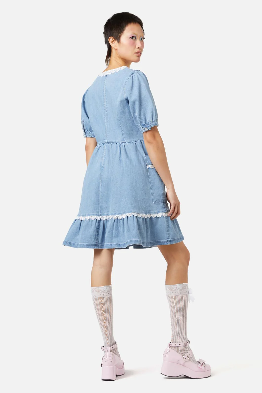 Field Shroom Denim Dress - Olabens