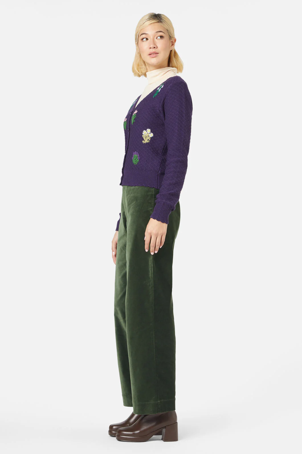 Herb Embroidered Cardi - Olabens