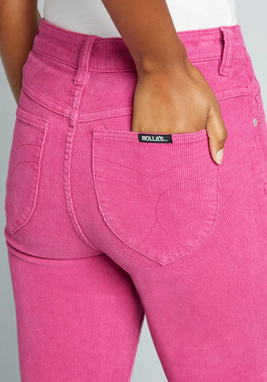 Walk The Sweet Talk Corduroy Cropped Pants - Olabens