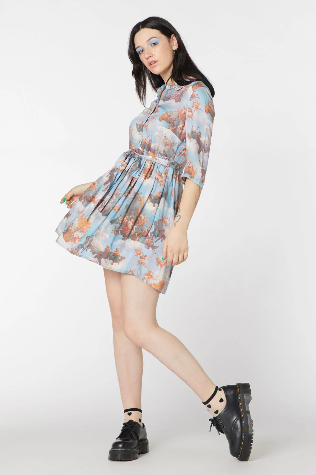 Art Mural Viscose Dress - Olabens