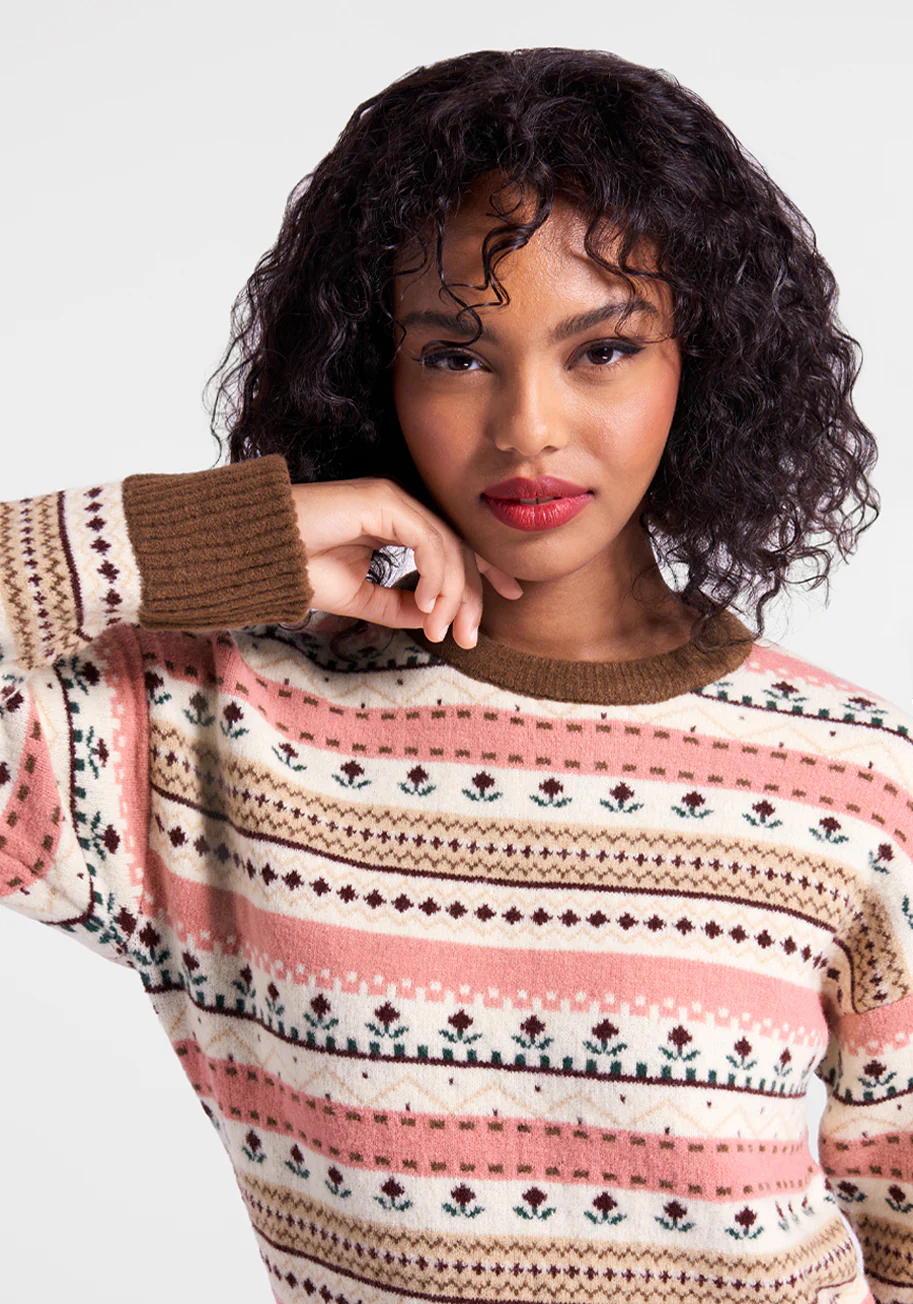 Tulip Farm Fair Isle Sweater - Olabens