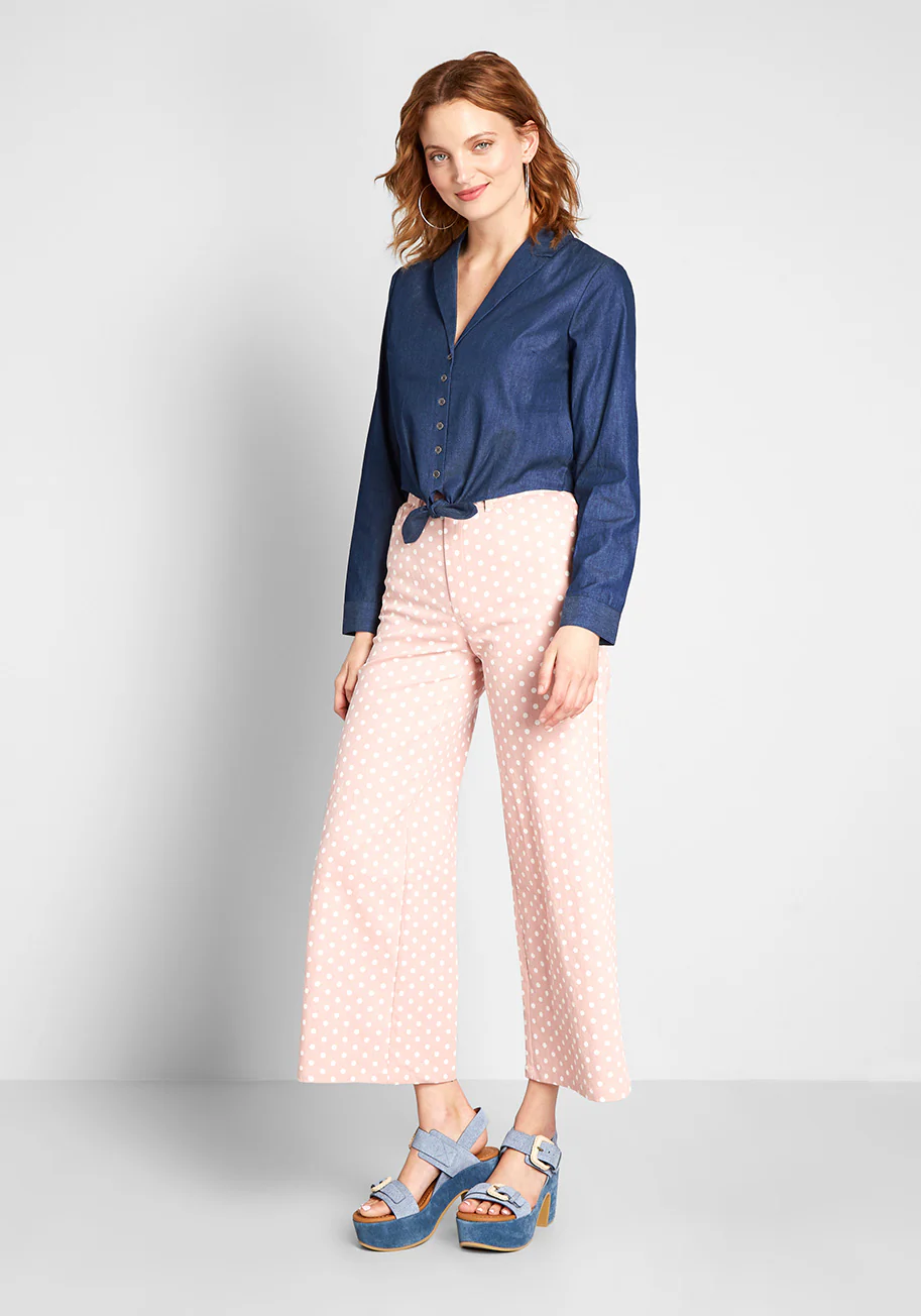 Retro Renewal Cropped Blouse - Olabens