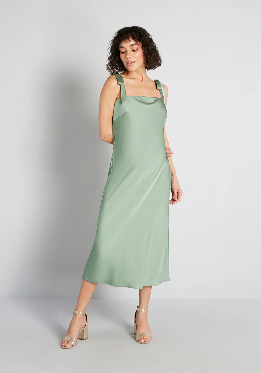 Isnyt x Hutch Tie-Shoulder Midi Dress - Olabens