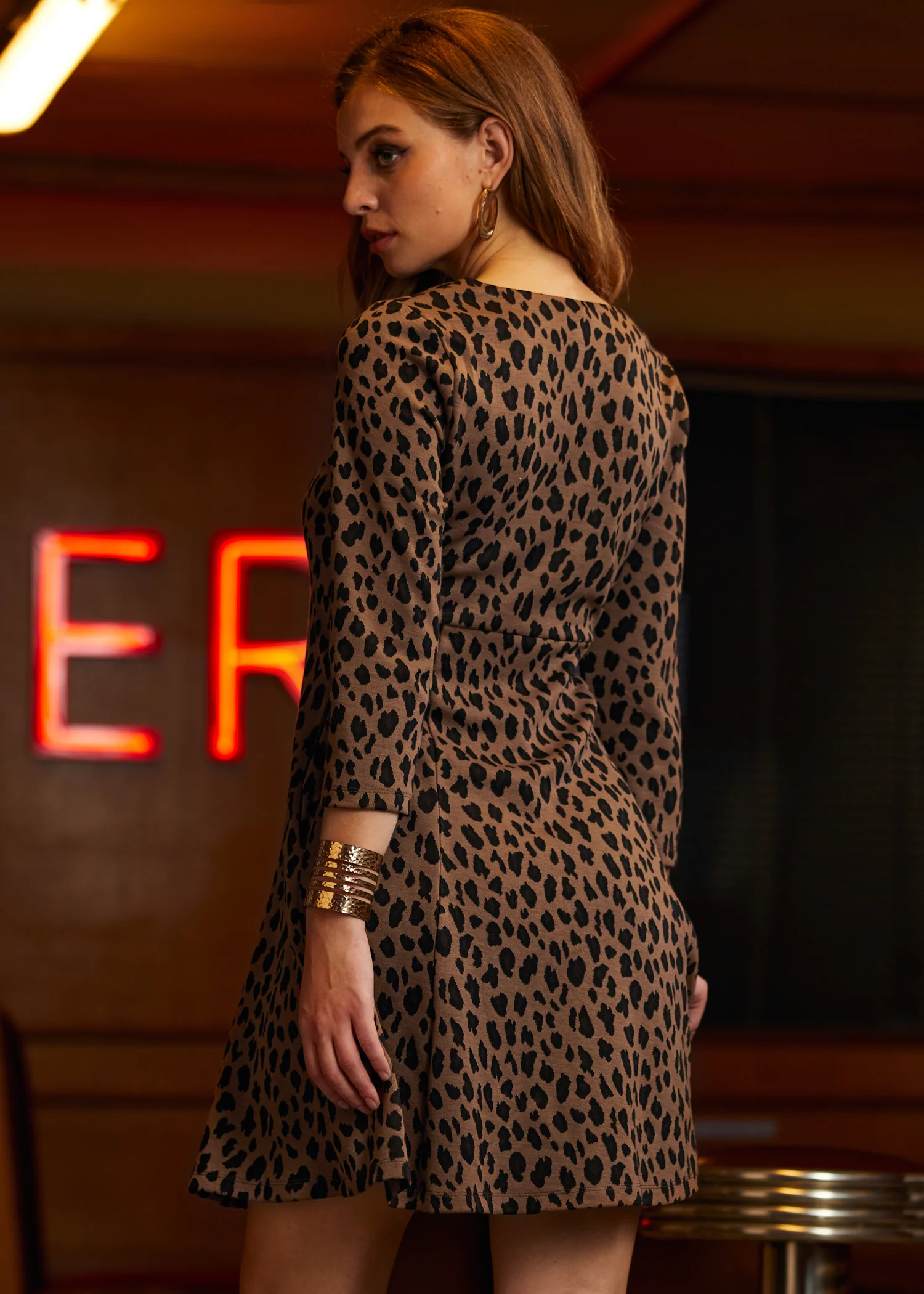 Leopard Hi-Low Empress Dress - Olabens