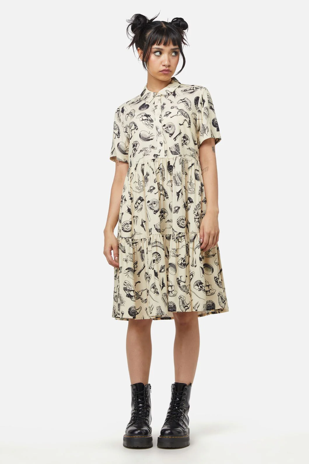 Body Fossils Printed Dress - Olabens