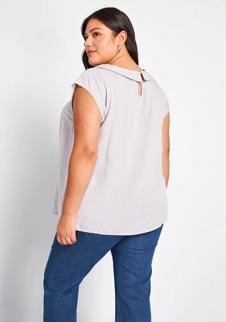 Adorable Around the Edges Collared Top - Olabens