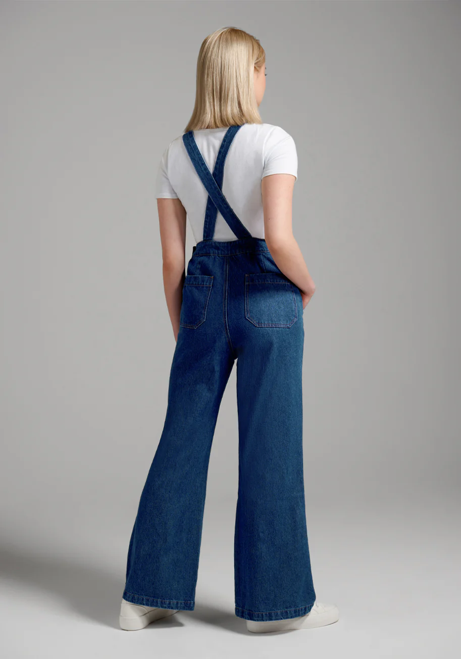 Humming Along Embroidered Overalls - Olabens