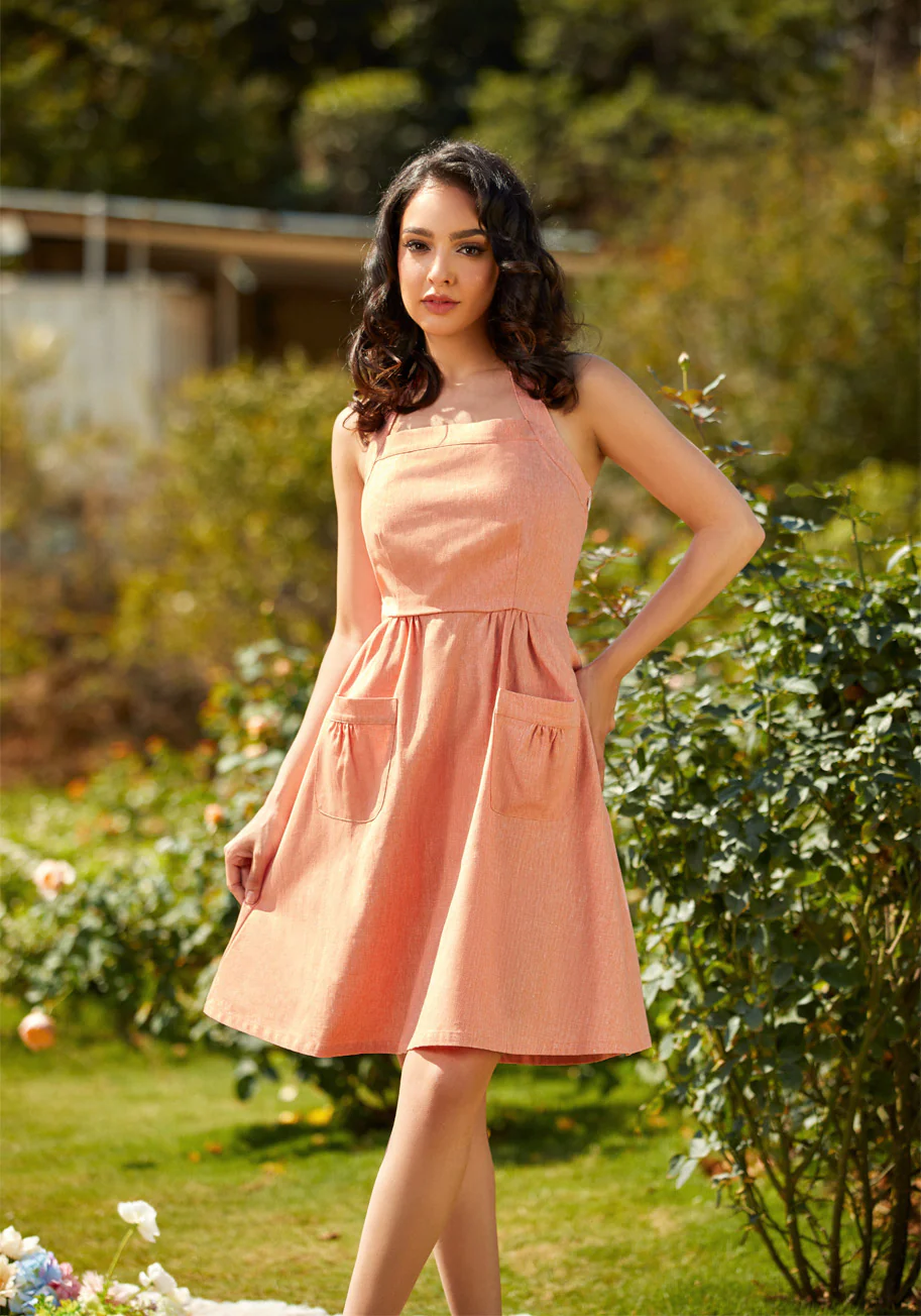 Halter Ego Fit and Flare Dress - Olabens
