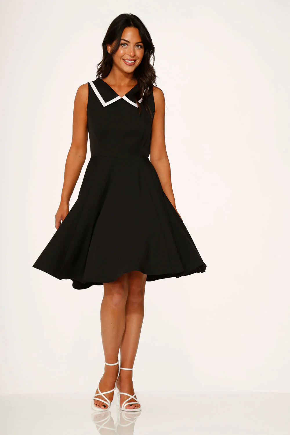 Black & White Swing Dress - Olabens