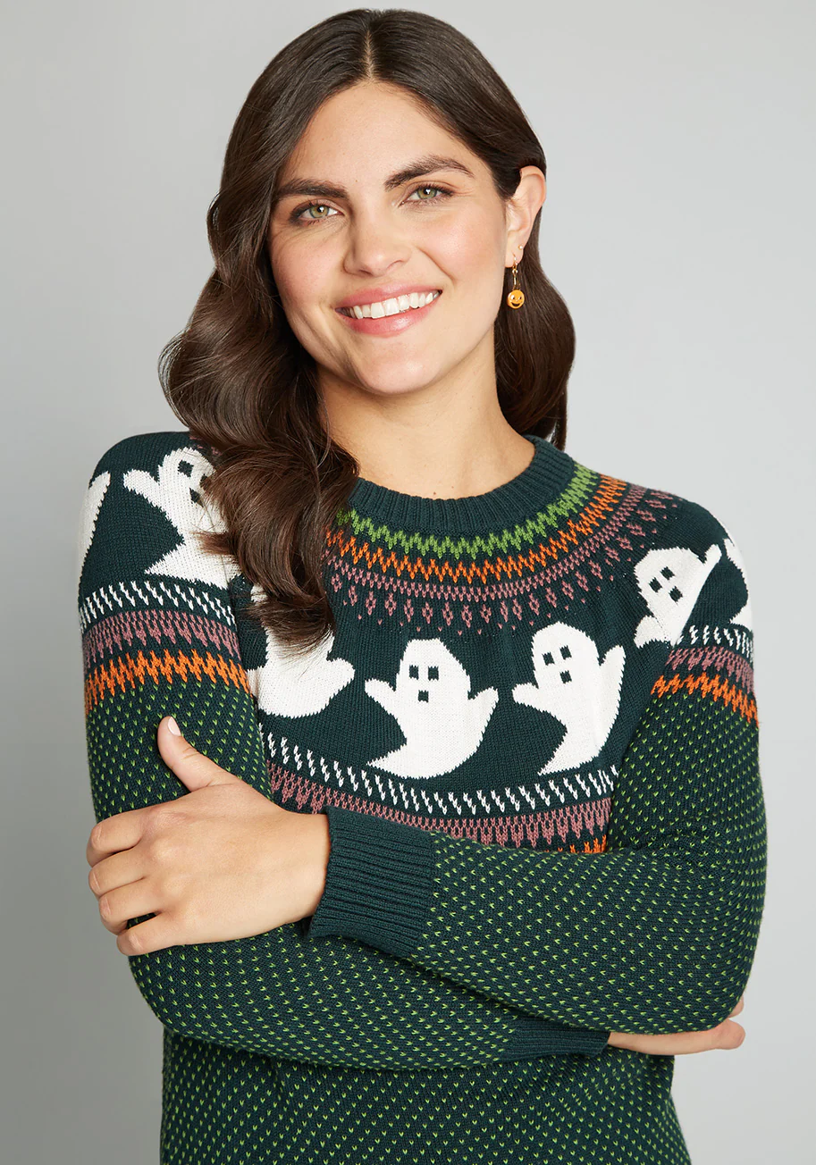 You've Been Ghosted Fair Isle Sweater - Olabens
