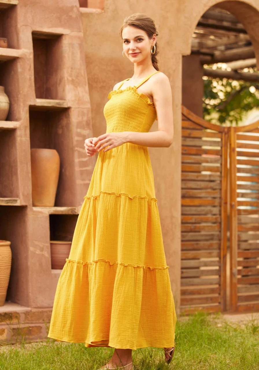 Glimmering Goddess Maxi Dress - Olabens