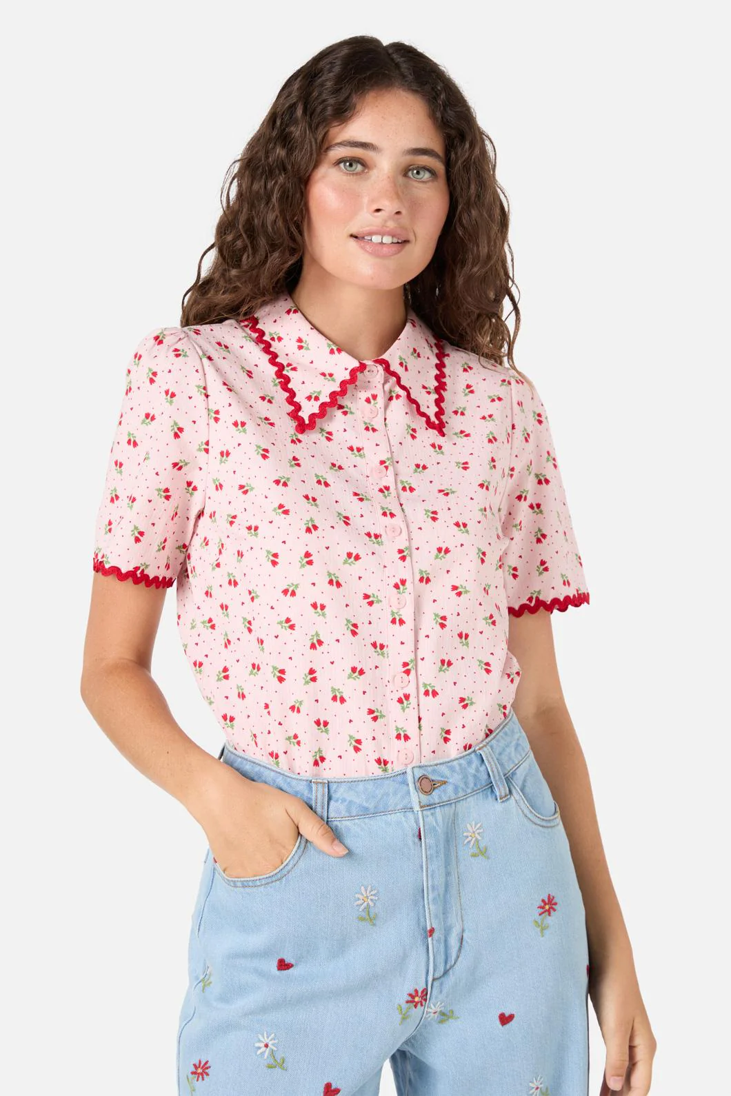 Holly Short Sleeve Blouse - Olabens