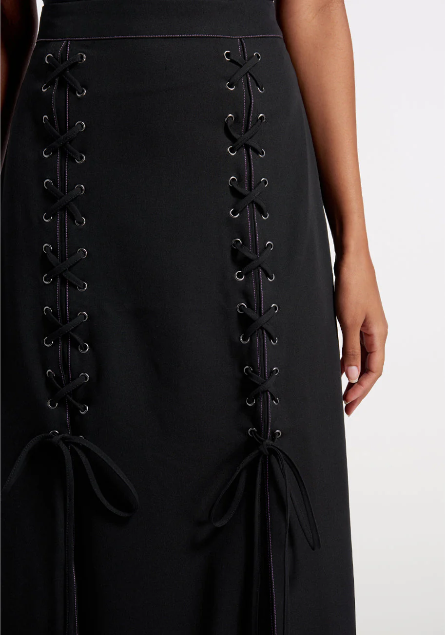 Split Decision Midi Skirt - Olabens