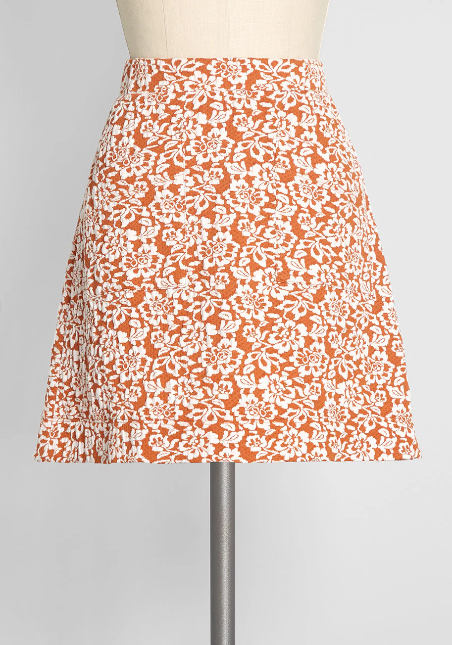 Ready, Rosette, Go! Knit A-Line Skirt - Olabens